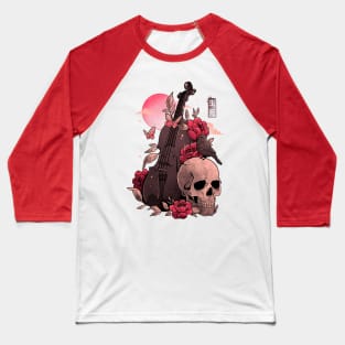 Death and Music - Cello Skull Evil Gift Baseball T-Shirt